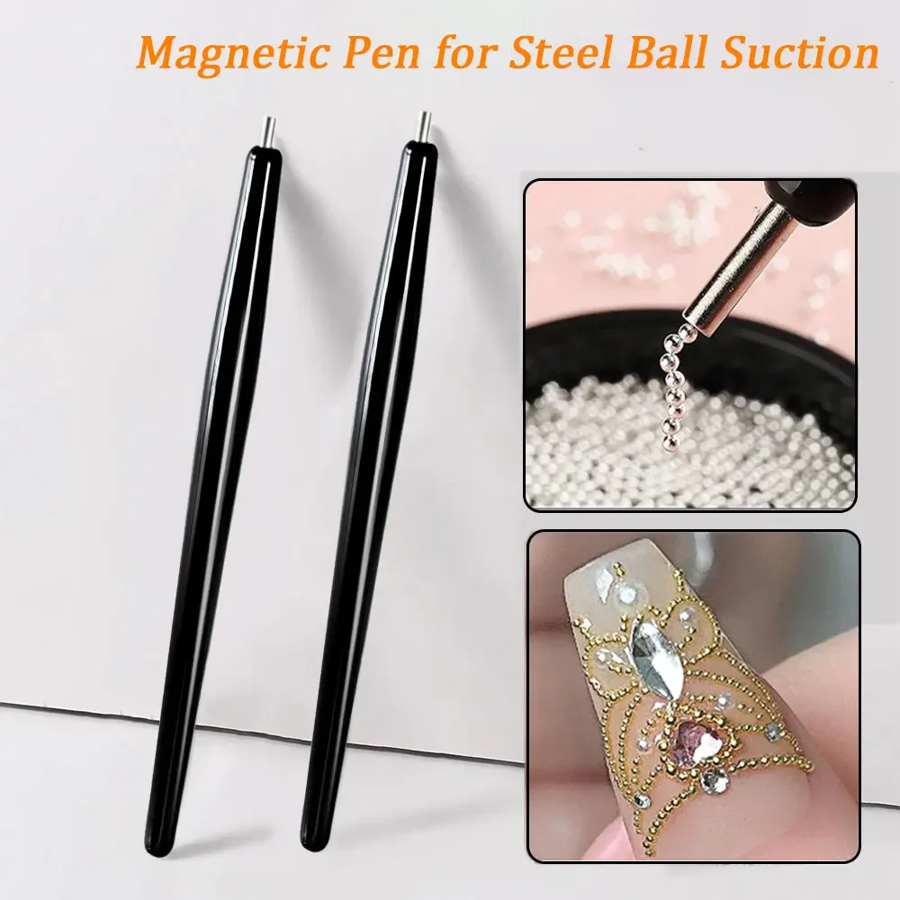 

1pcs Suction Steel Ball Magnet Pen Nail Art Tools 11cm Super Strong Suction Cat Eye Nail Polish Bead Magnet Pen Tool Manicure Di