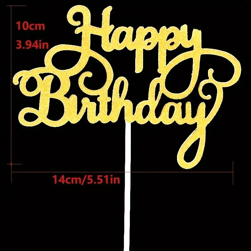 10PCS Multicolor Cake Card Happy Birthday English Party Scene Cake Dessert Table Flag cake topper cake decorating tools birthday