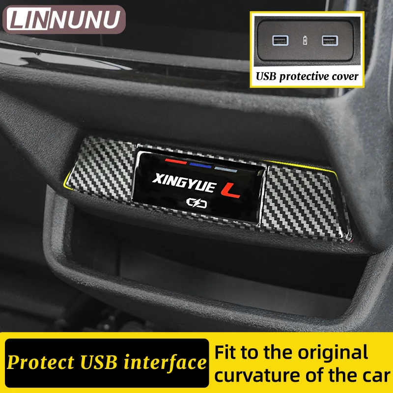 LINNUNU fit for Geely XINGYUE L Manjaro Monjaro KX11 modified rear USB charging port protection cover decorative accessories