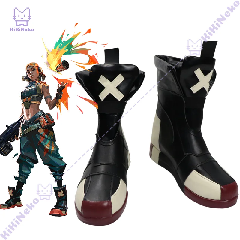 

Обувь для косплея Game VORl Raze, ботинки для косплея Raze для вечеринок Comicon, для взрослых женщин и мужчин