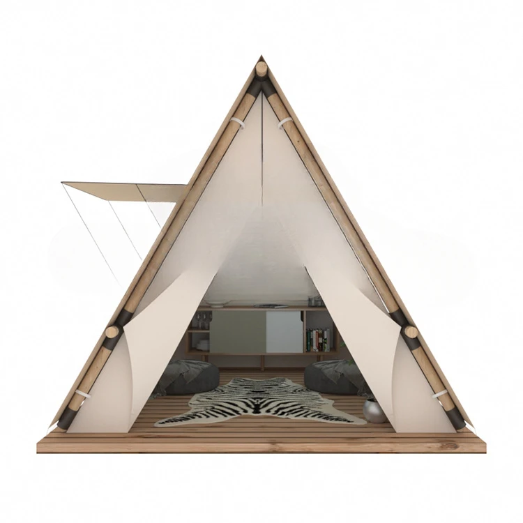 Large-scale simple triangular tent outdoor camping family tent Tianmei camping sunshade room thickened weatherproof.