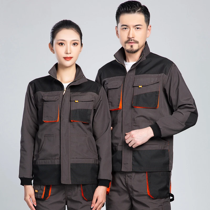 Three-dimensional Large Pocket Work Clothes Suit Multi-pocket Multi-pocket Auto Repair Overalls Work Clothes