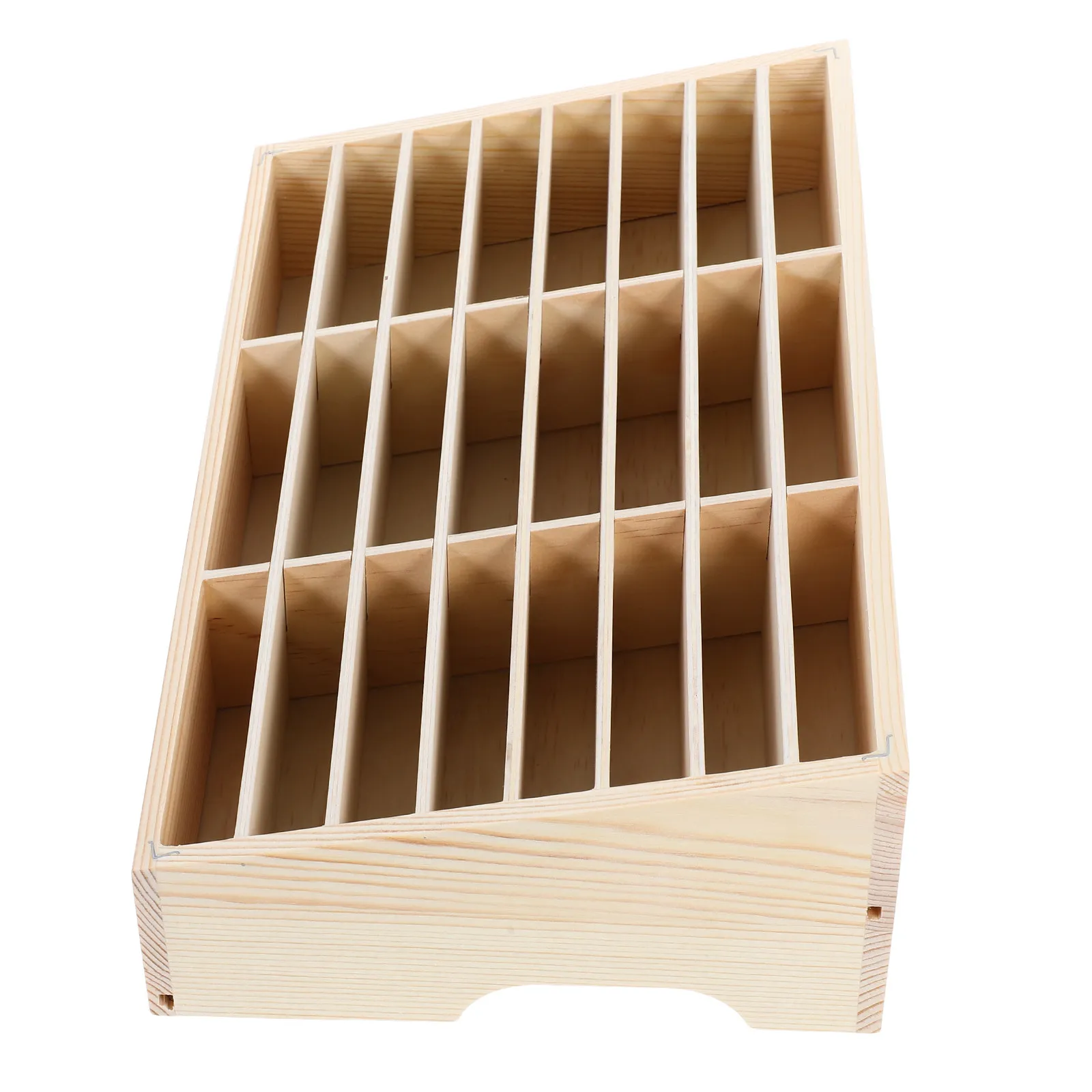 

Wooden Cell Phone Storage Box 24 Slot Multi Organizer Classroom Meeting Room Phone Holder Storage Box for Cases Tempered Glass