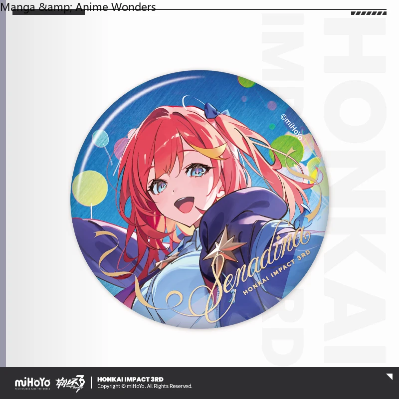 Prévente Sunsyea Honkai Impact 3ème Merch officiel MiHoYo Original authentique série QJQD Badge Kiana Elysia Senadina