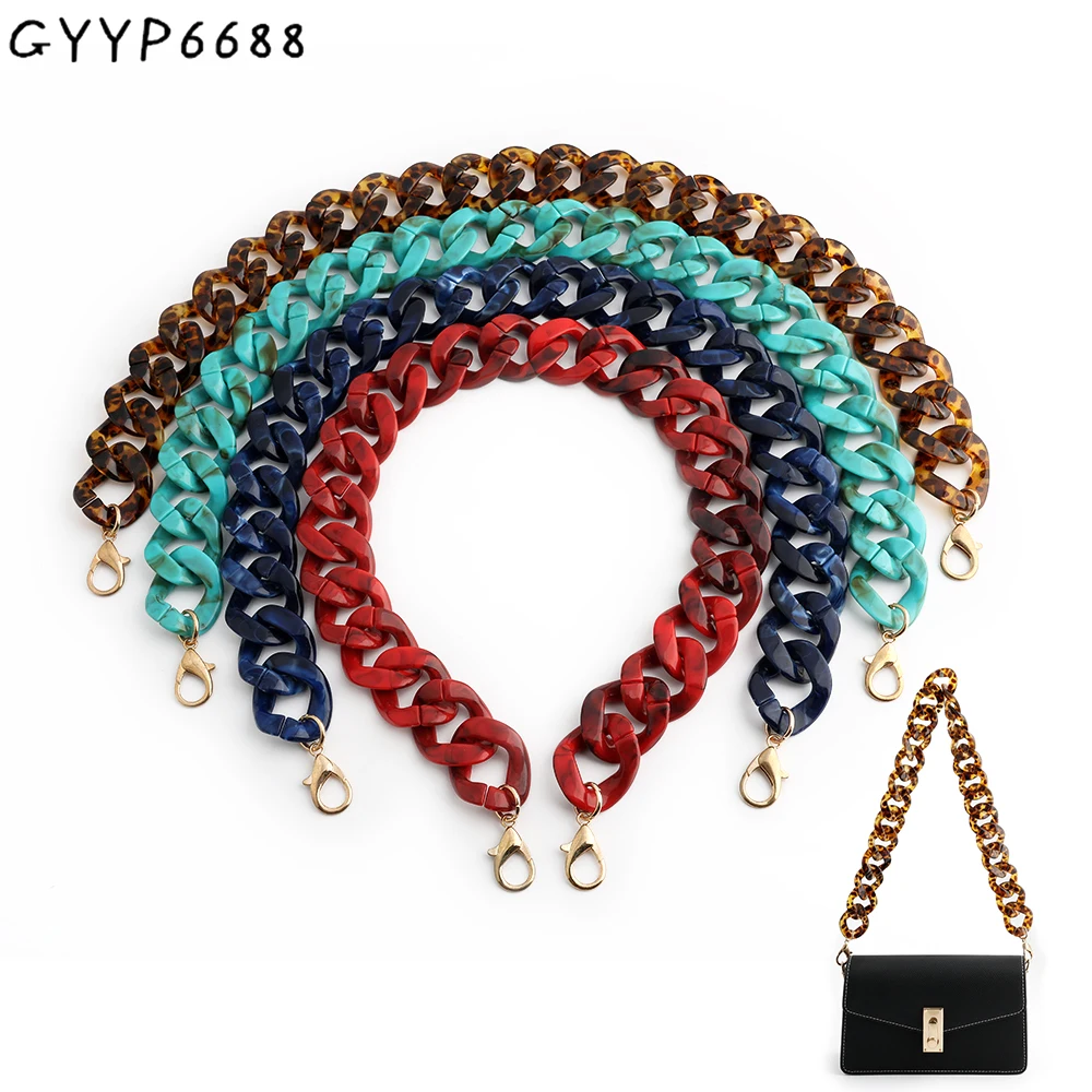 

1/3/5 шт. общая длина: 60 см 31 мм акриловая женская сумка на плечо массивные цепочки для DIY цепочка для мобильного телефона аксессуары для кошелька