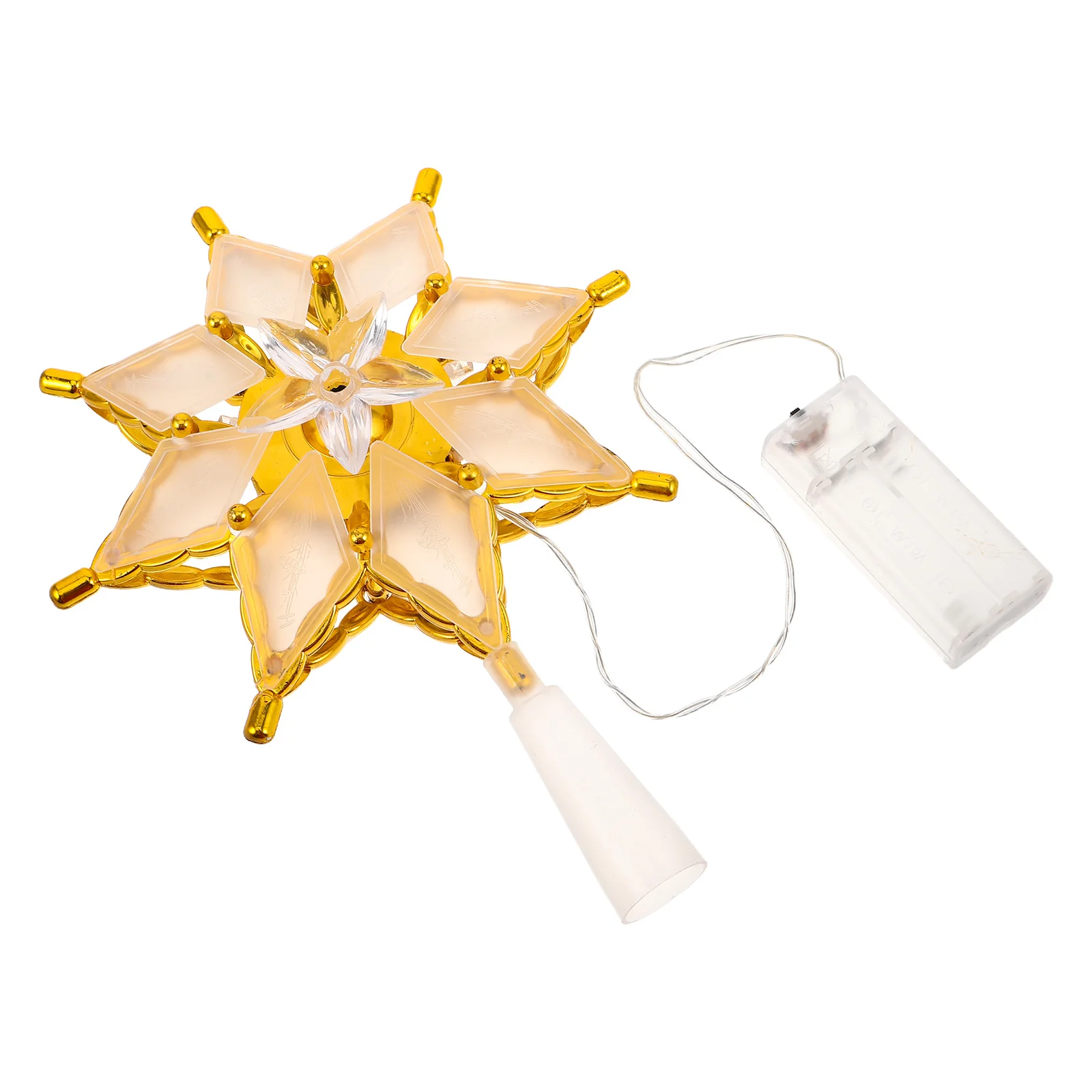 

8-Sided LED Star Tree Topper Holiday Lighted Treetop Ornament Weatherproof Christmas Decoration for Farmhouse Indoor Outdoor