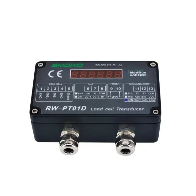 Weight Force measuring one  mV channel input Smowo RW-PT01D Modbus digital signal transducer RS485  for load cell