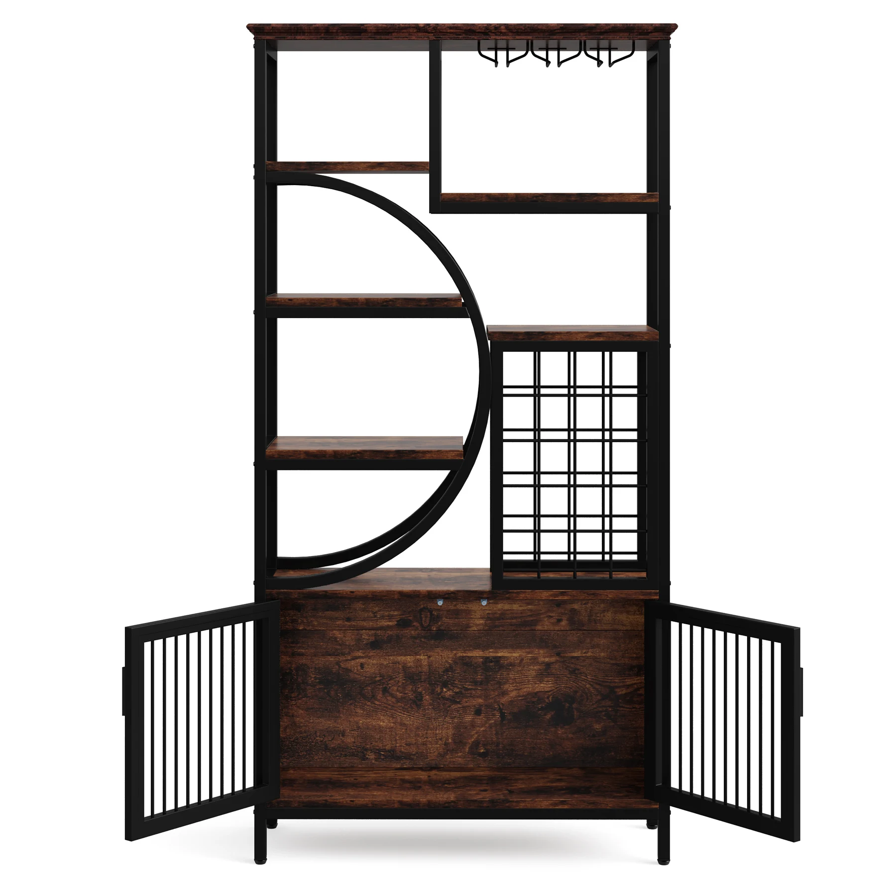

ty-New Design Hot Selling Freestanding Kitchen Cabinet Shelf Storage Wine Racks%