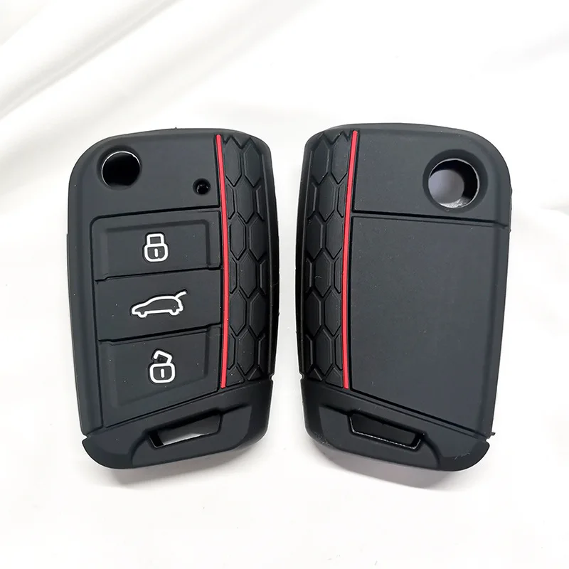 For VW golf 7 GTI POLO T-Cross T-Roc touran Tiguan Skoda Octavia Rapid kodiaq Fabia Seat Ibiza leon Ateca Arona key case cover