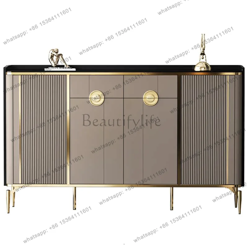Italian light luxury shoe cabinet household door entrance entrance entrance cabinet shoe cabinet rock slab countertop shoe
