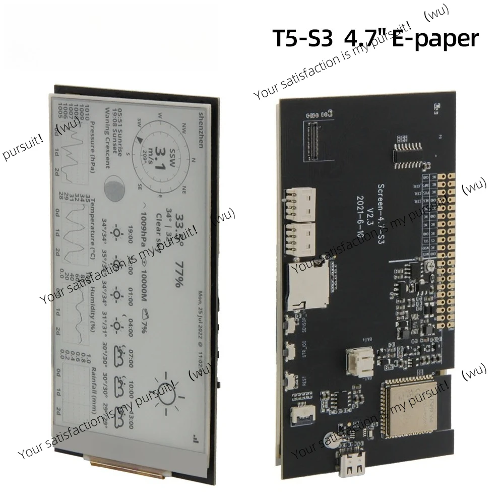 

Suitable for T5 4.7-inch e-paper V2.3 ESP32-S3 development driver board display module Support TF Arduino compatible Raspberry