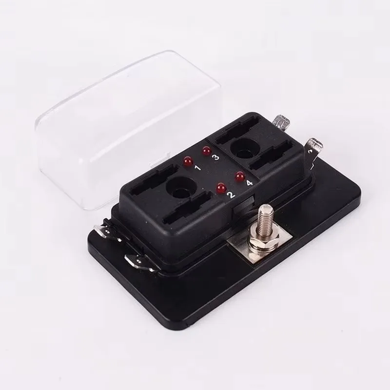 

Zza For Car Medium Size with LED Indicator Light, 4-way Fuse Holder