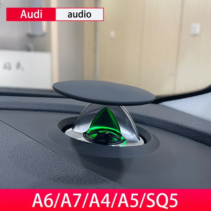 LED Lift Audio Speaker For Audi A6 C8 C7 A4 B9 RS5 RS4 Q5 Q7 A7 Tweeter With Ambient Light Upgrade Center Dashboard Lifting 