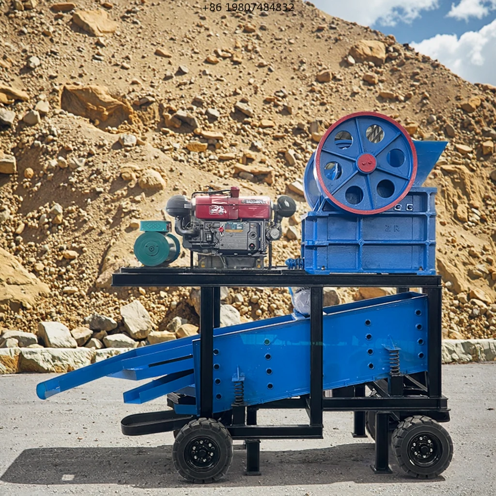 PE150X250 Small Mobile Crushing Screening Machine, Stone Gravel Jaw Crusher Factory Direct