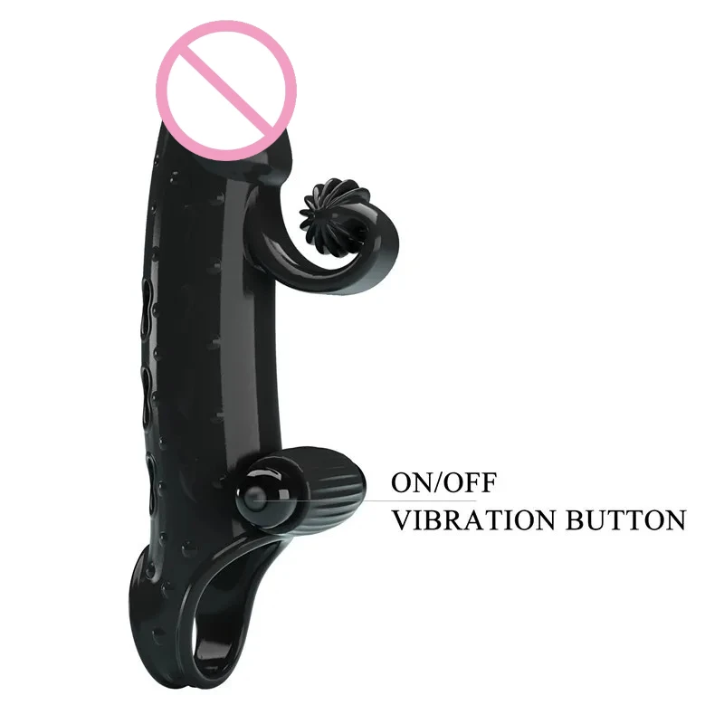 Vibration Men Wear Penis Cover To Increase Friction Sex Toys Accessories Accessoire Sexeul Couple view 3