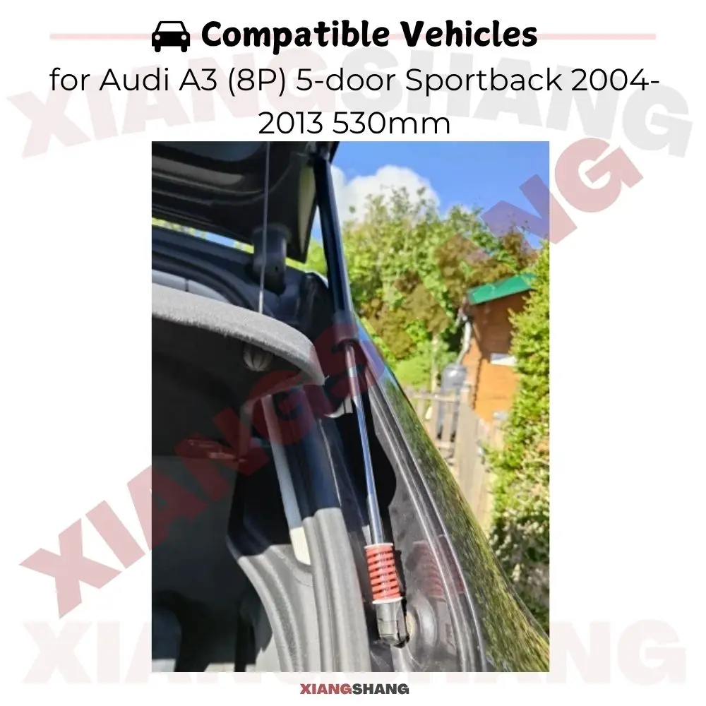 

Автоматические газовые упоры (амортизаторы) для багажника Audi A3 (8P) 5-дверный Sportback 2004-2013, 530 мм, с пружинами