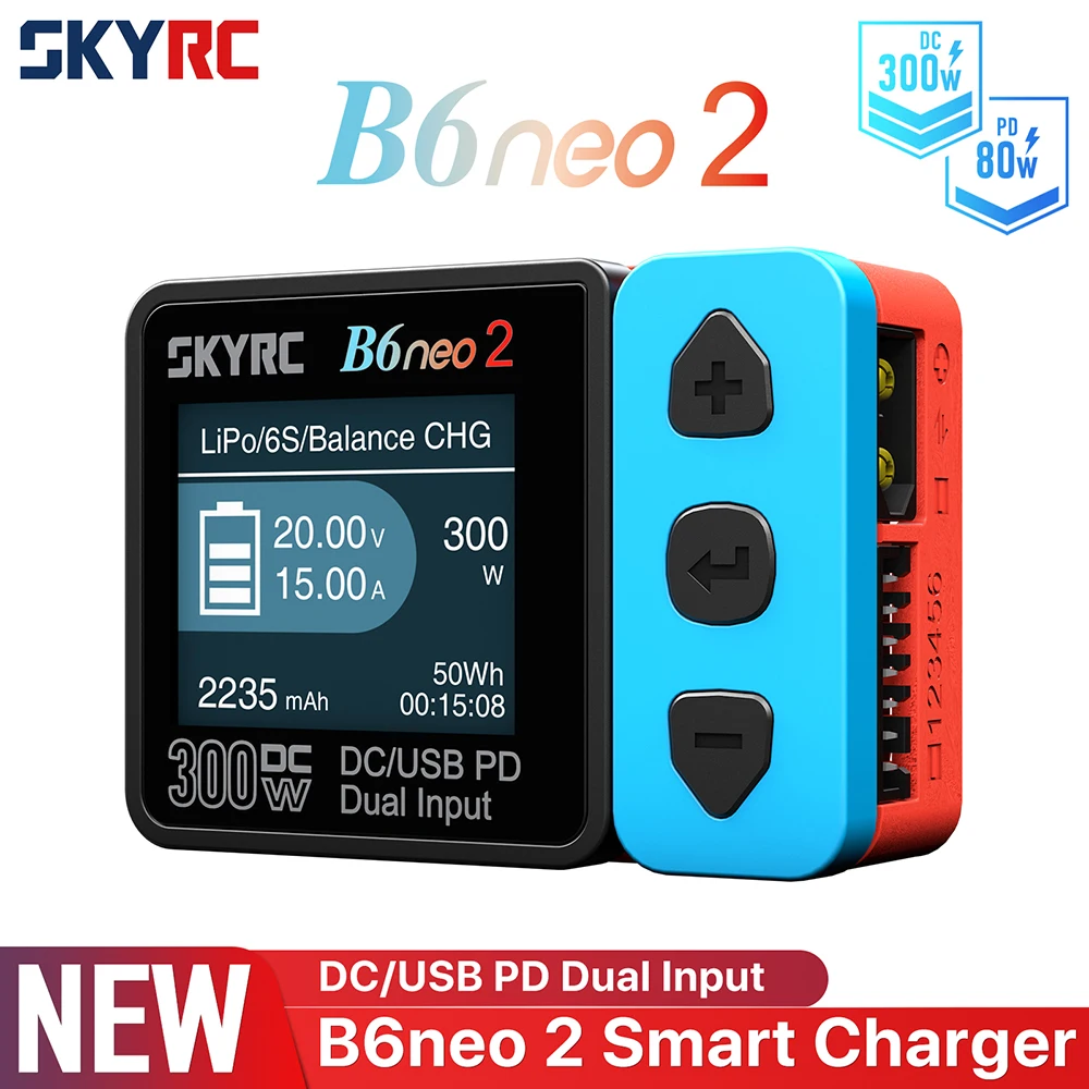 

НОВЫЙ Умный зарядный блок SKYRC B6neo 2, многофункциональное зарядное устройство DC 300W PD 126W для LiPo/LiFe/Lilon/LiHV/NiMH/NiCd/Pb аккумуляторов