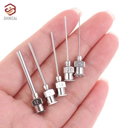 12G+16G+18G+20G+25G 5pcs Stainless Steel Needle Blunt Tip Syringe Dispenser Needles Dispensing Glue Accessories And Supplies