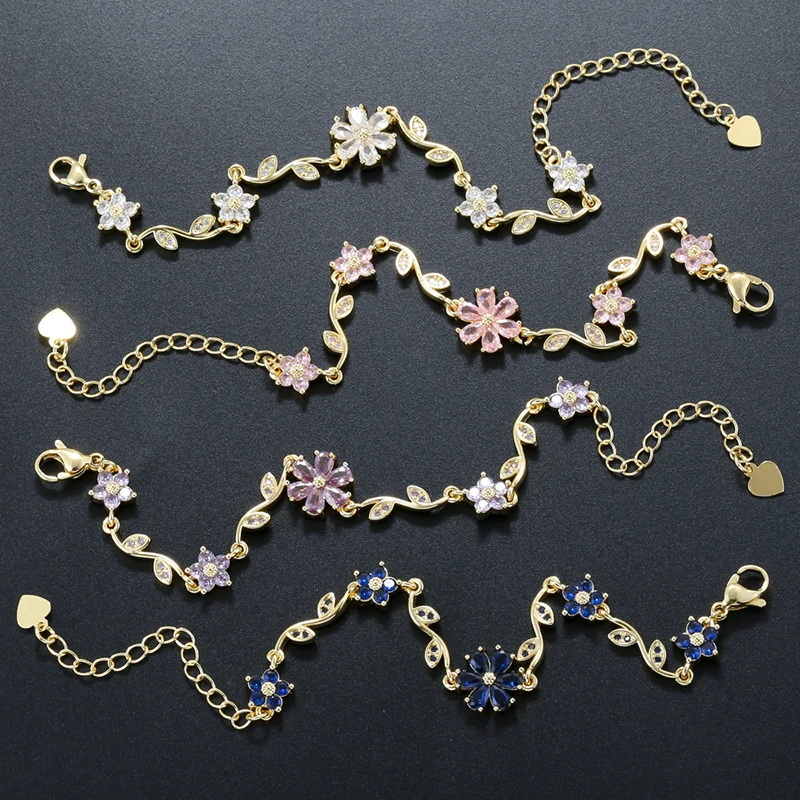 ZHUKOU Французский сладкий романтический фиолетовый/розовый регулируемый браслет-тюльпан, женские минималистичные винтажные украшения, подарок: VL715