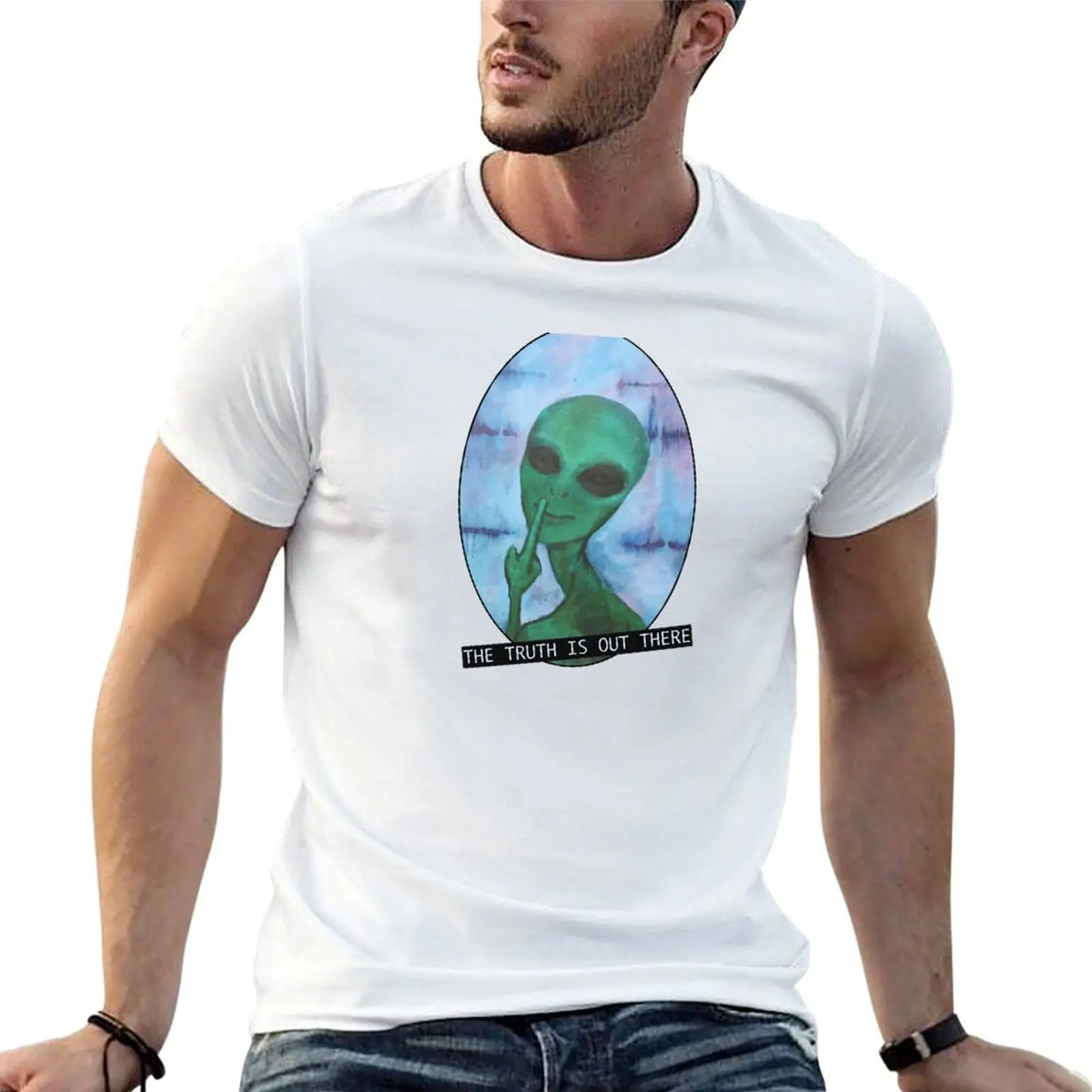

the truth is out there T-Shirt man t shirts for men casual funny t shirts cotton T-Shirt