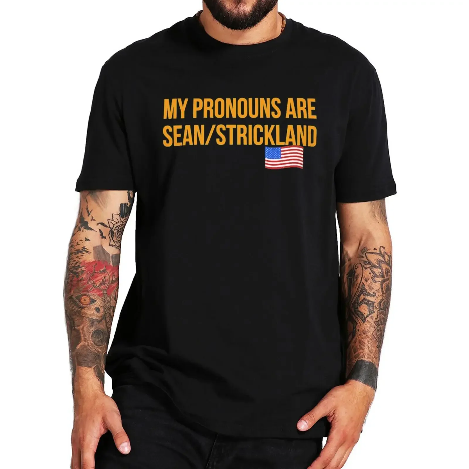 My Pronouns Are Sean Strickland l T Shirt Vintage Strickland Fans Gift Tee Tops 100% Cotton Unisex T-shirts For Men Women