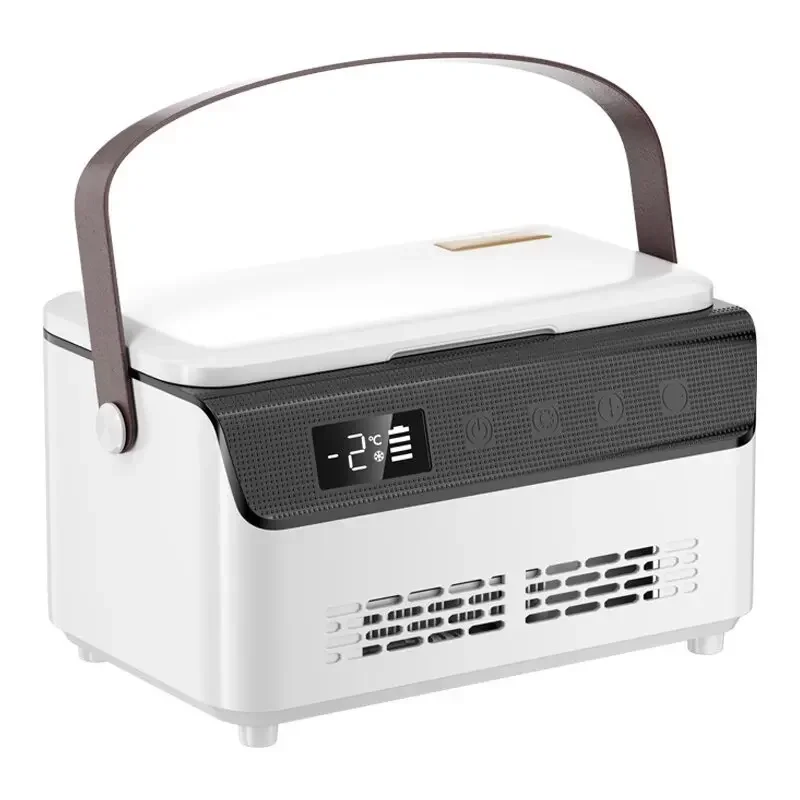 

Прочный портативный охлаждающий контейнер для автомобиля и дома, двойного назначения, 0-18 градусов, с USB-зарядкой и аккумулятором