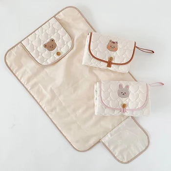 Matelas à langer Portable pliable pour bébé, tapis d'urine pour nouveau-né, literie Simple, housse à langer 1