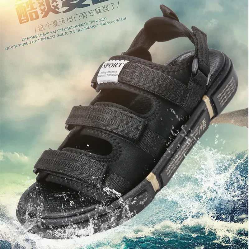 Men Sandals Summer Beach Sandals New Gladiator Men's Sandals Fashion Man Flip Flops Male Flat Shoes sandalias Big Size 36-46