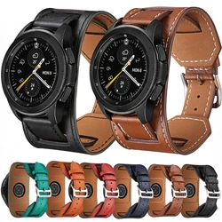 20mm 22mm skórzany pasek do Samsung Galaxy Watch 6 5 4 44mm 40mm/Classic/Gear S3 opaska na rękę do zegarka Huawei 4/Pro/GT GT2 3 pasek