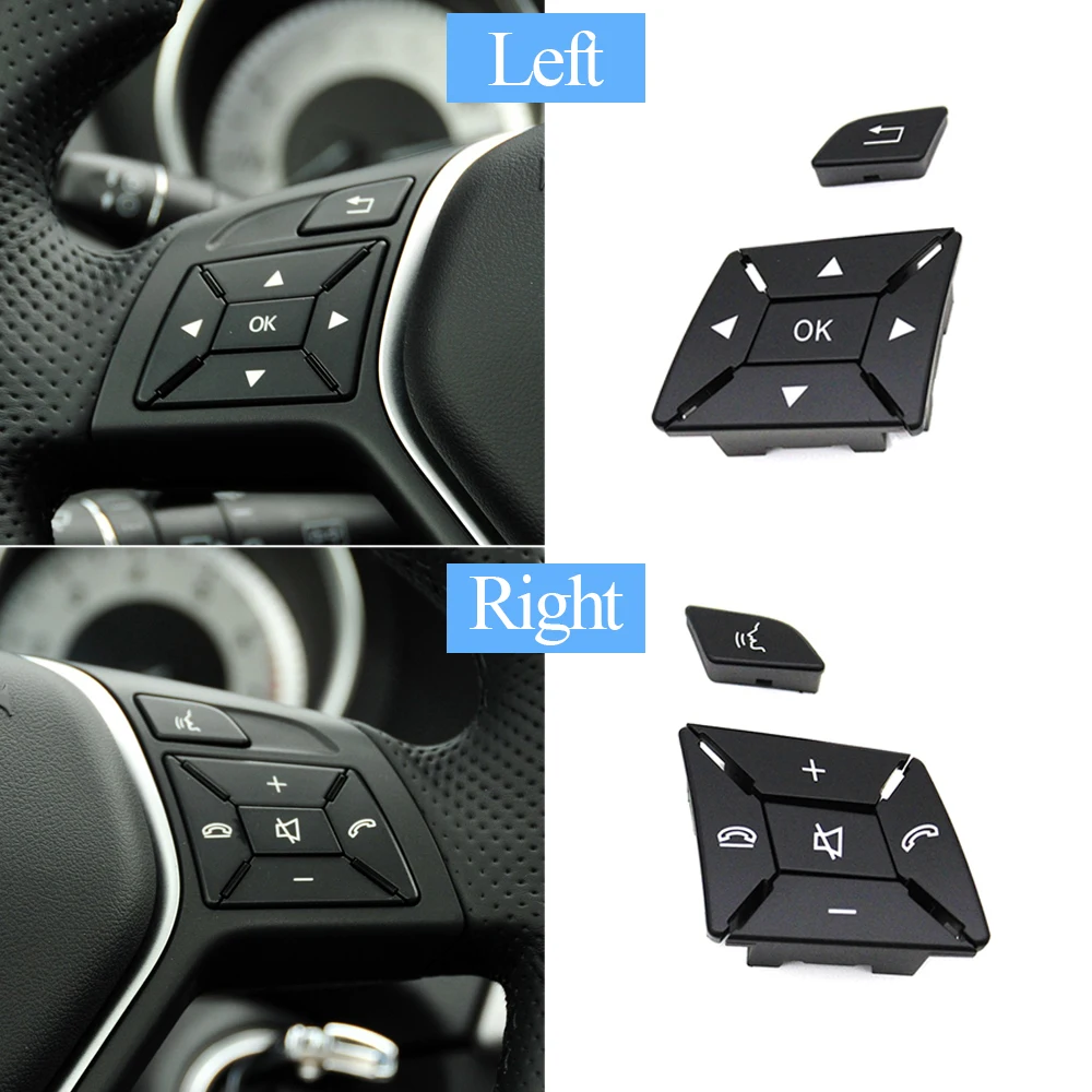 Car Steering Wheel Switch Button Menu Control Cover For Mercedes Benz C E GLK A Class W204 X204 W212 W218 W156 W246 2185400162