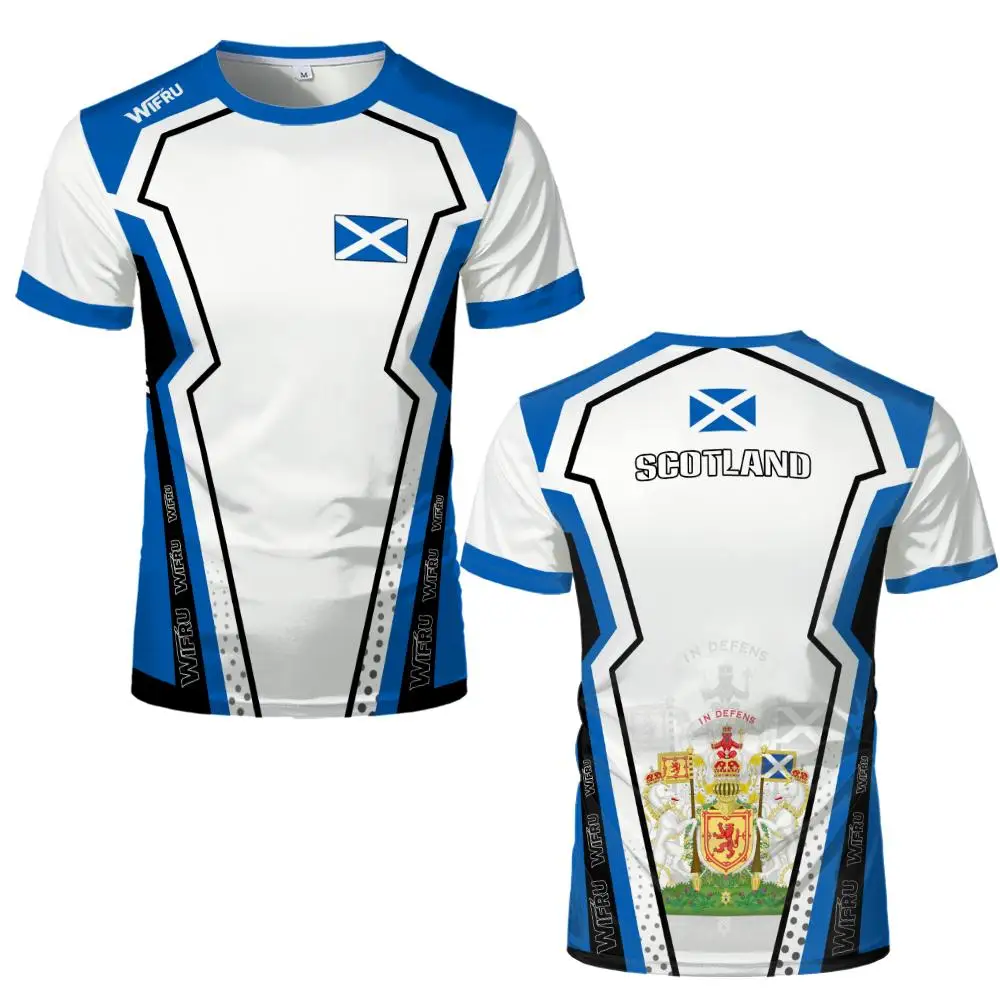Scotland Flag Printed Jersey Men Fashion Football T-shirt Men's And Women's Casual Quick-drying And Breathable Training Uniform
