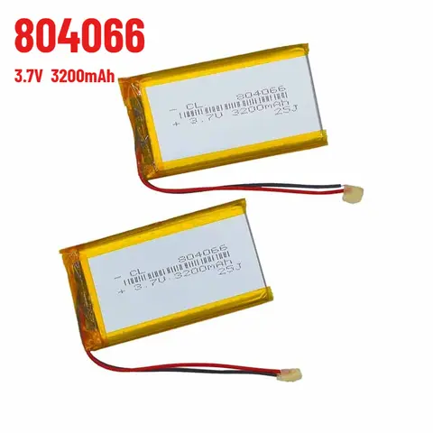 3.7V 804066 3200mAh Rechargeable Polymer Lithium Battery for Tablet PC Speaker Camera Keyboard Recorder Li-Polymer Batteries