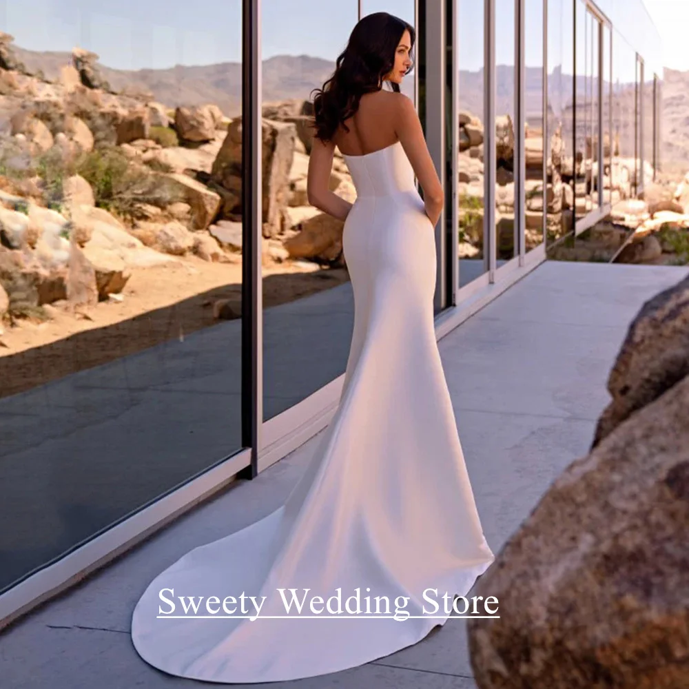 Vestido de casamento moderno com flores capa personalizado querida sem mangas tribunal trem sereia vestido de noiva robe de mariee