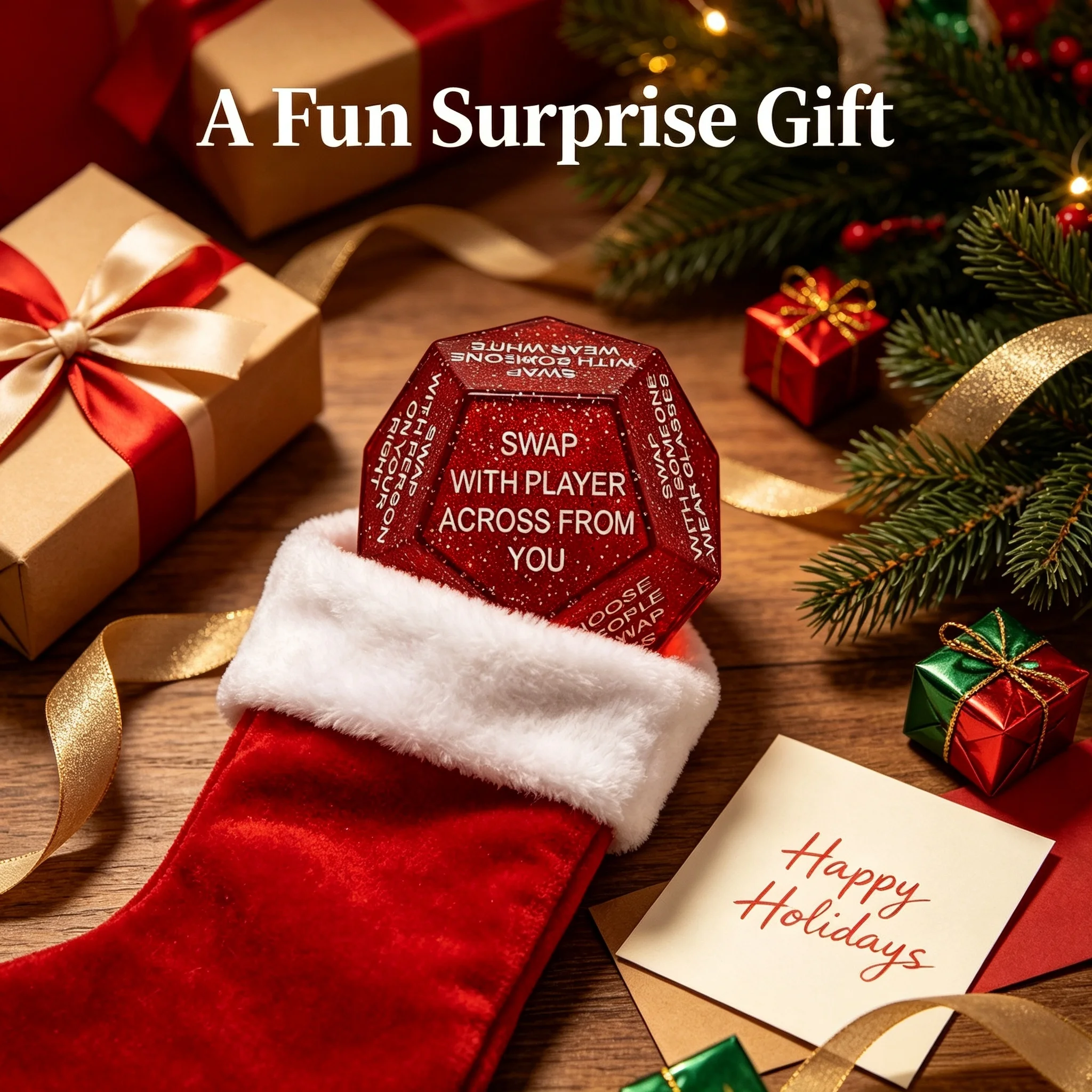 Red Sparkling 12‑Sided Christm - огляд і ціна Party Games No Supplies
