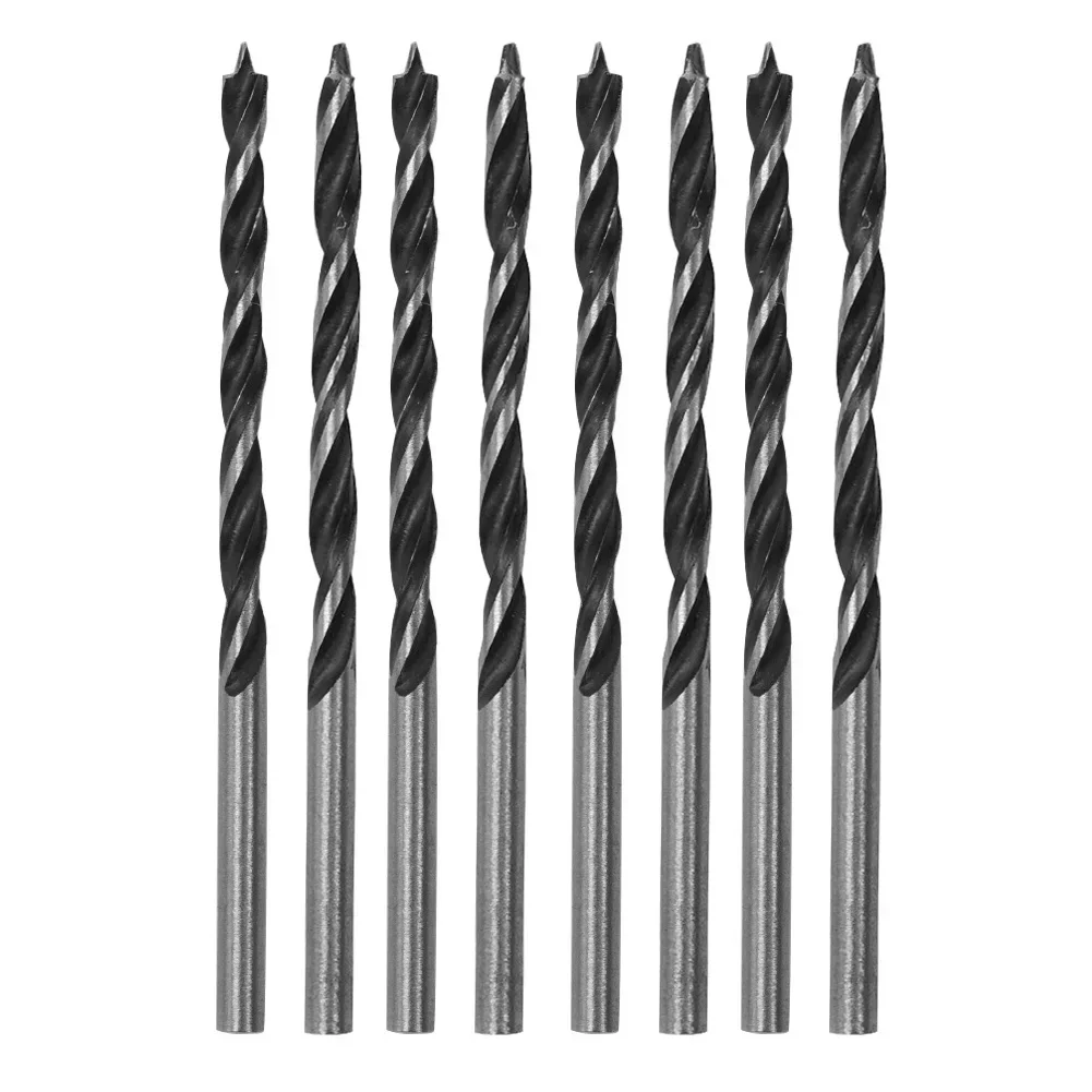 8Pcs 3MM Wood Drill Bits For Woodworking Spiral Drill Bit High Carbon Steel 58mm High Strength Hardness Professional Hand Tools