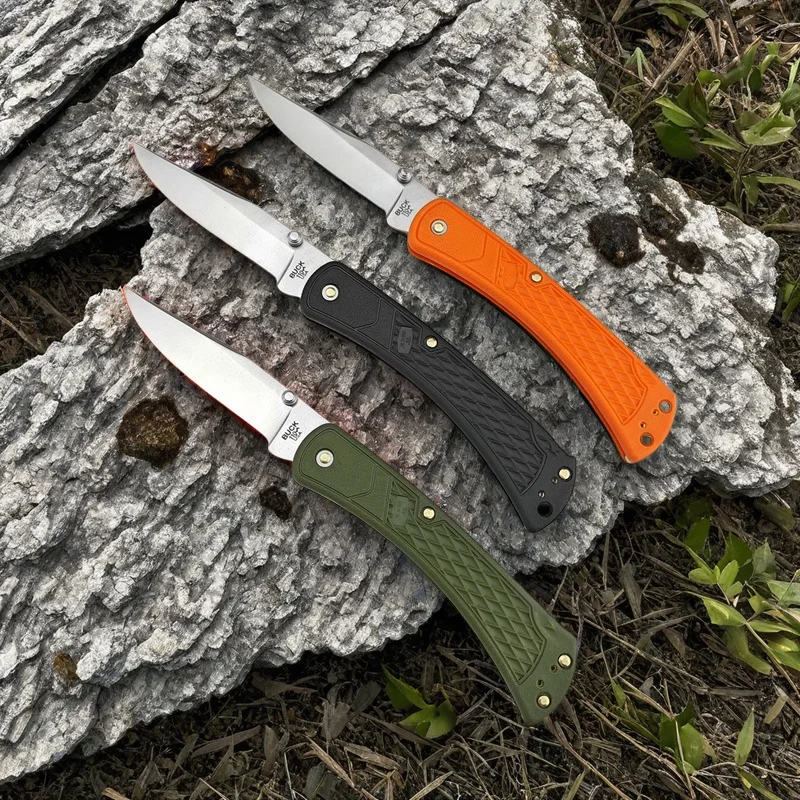 

Buck 110 Slim Pocket Folding Knife High Hardness Tactic Knife Outdoor Camping Tools Folding Knife Self-defense Knife