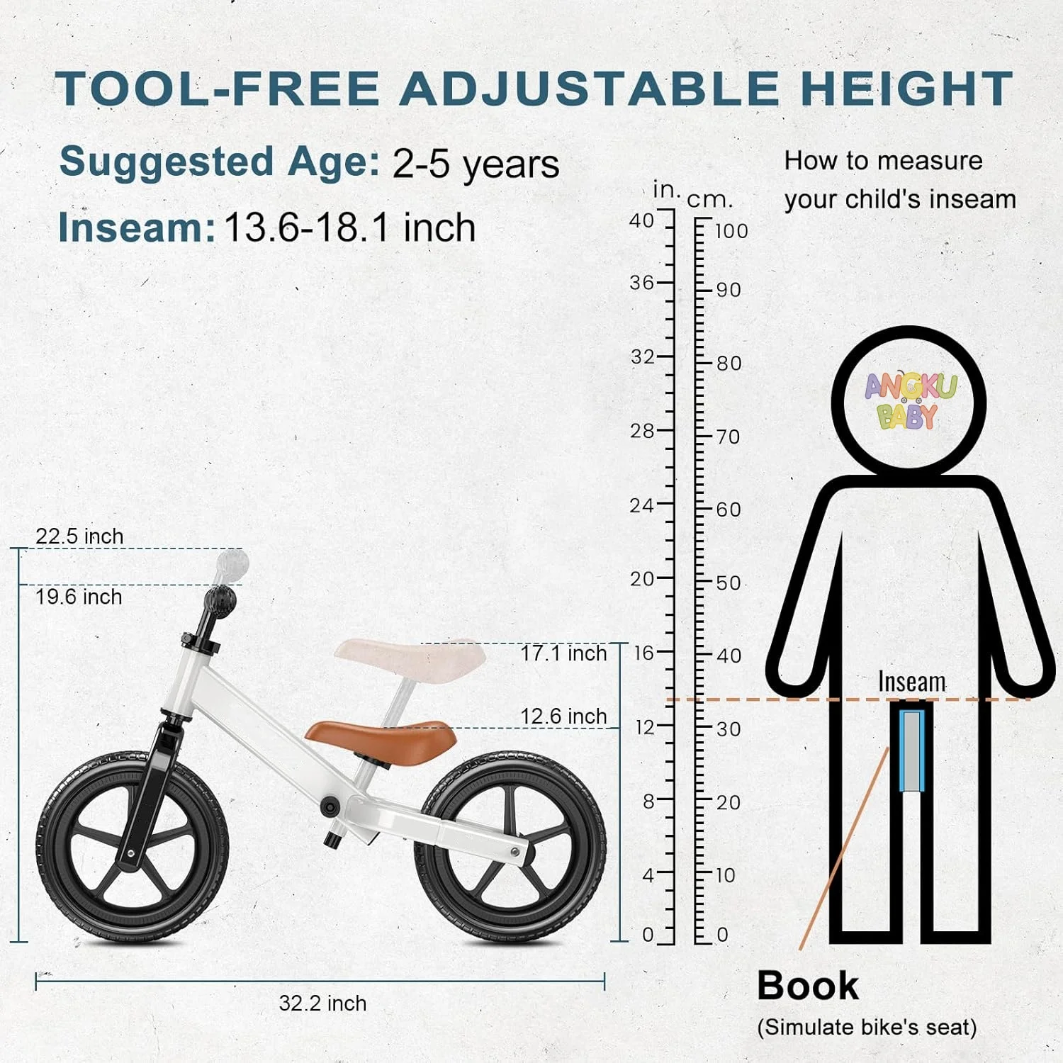 دراجة توازن للأطفال الصغار قابلة للتعديل مع 360 درجة °   دراجة تدريب للأطفال بدون دواسة دوارة لعمر 2-5 سنوات، دراجة ترقية للأطفال