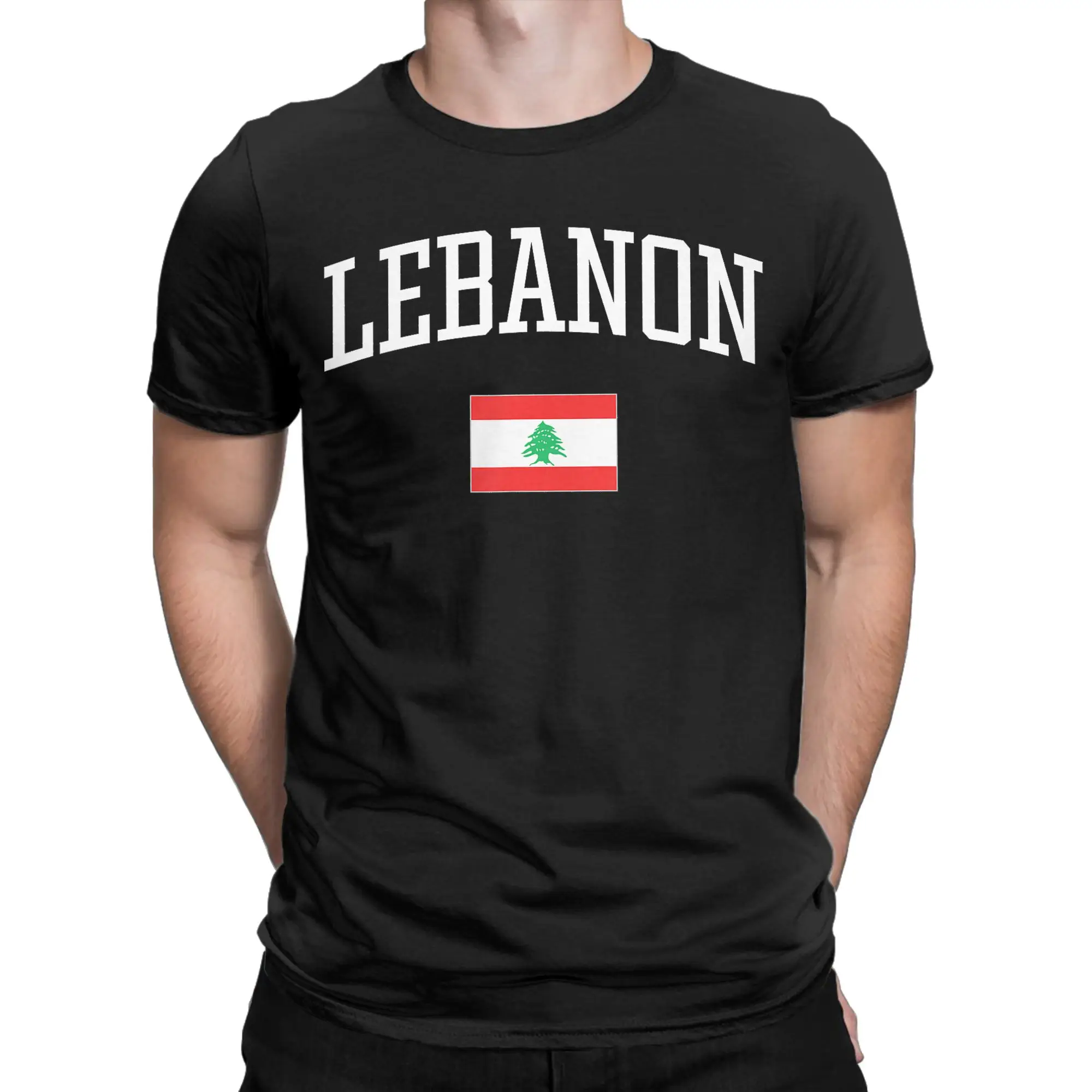 Vintage Flag of Lebanon Love Your Country T-Shirt Men's T Shirts Summer O Neck Hip Hop Tee Shirt Design Oversized Clothing