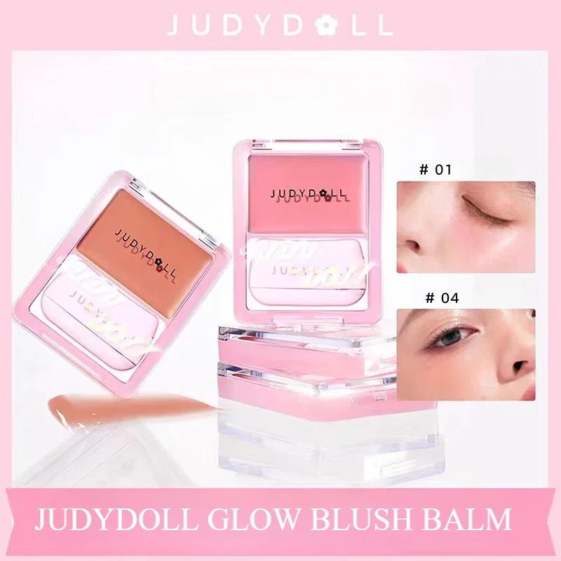 Judydoll Waterlight Powder Blusher Cream Multi Purpose Cream High Gloss Expanding Color Disk Sense Cream Powder Blusher Makeup