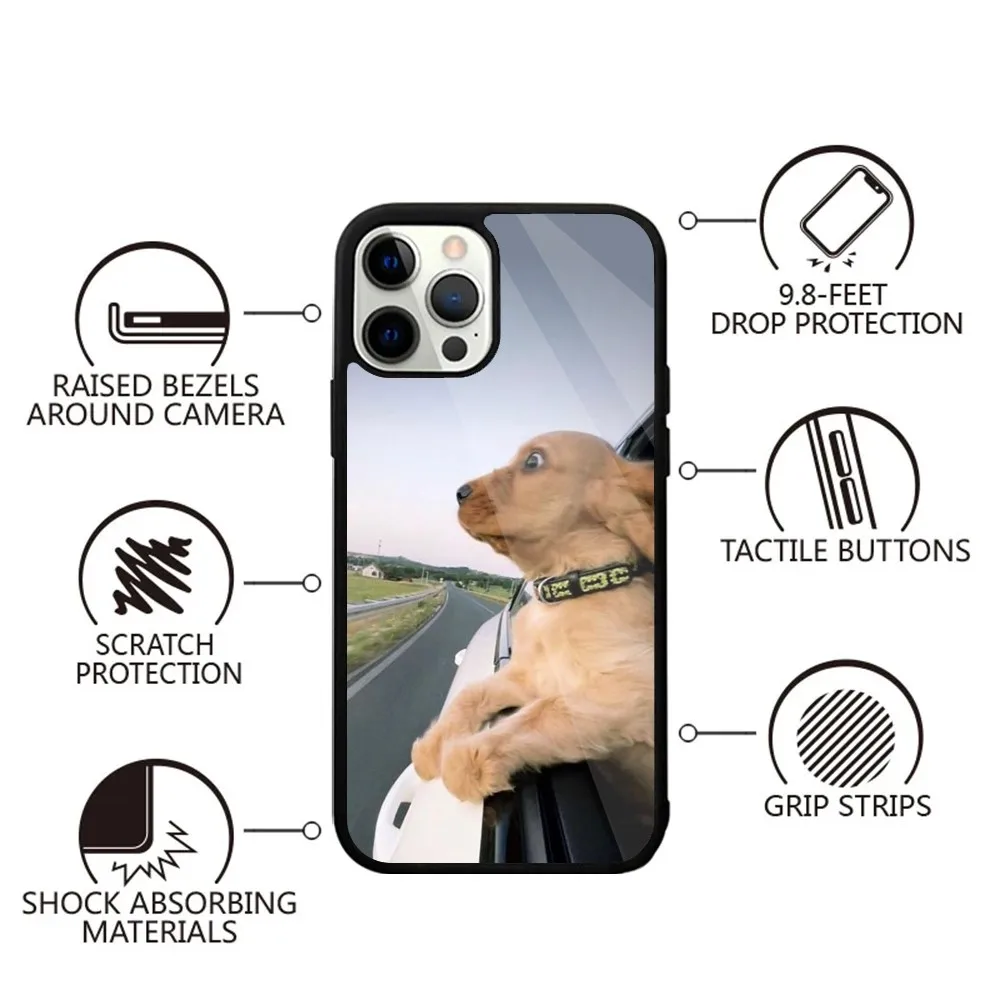 Golden retrievers Dog Funny Phone Case For iPhone 15,14,13,12,11,Plus,Pro,Max Mini Magsafe Magnetic Wireless Charging