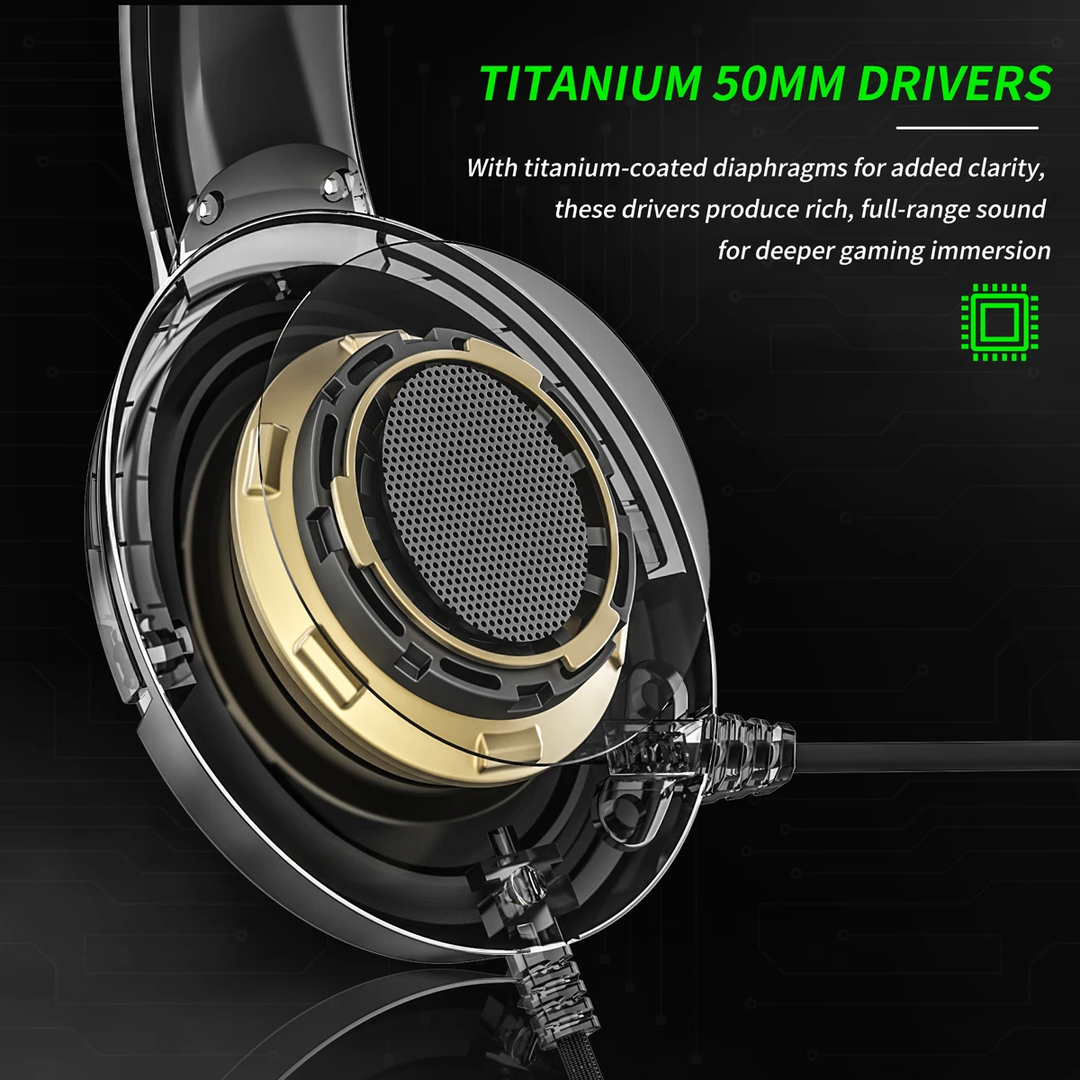 BINNUNE BG02 Gaming Headset With Mic For PS4 PS5 Xbox Series Xbox One PC Switch Wired Gaming Headphones image 5