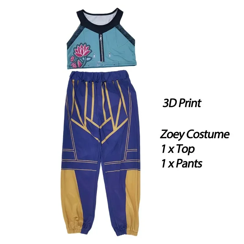 Halloween costume girl street dance set embroidered top+shorts set hip-hop dance stage performance set view 2