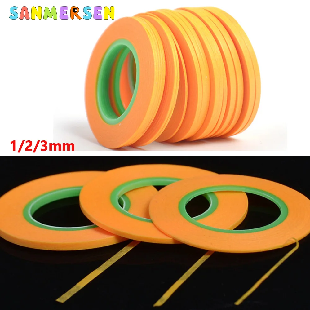 1/2/3Mm Diy Precisie Model Afplakband Fijne Lijn Diy Cover Tape Voor Model Hobby Tool Set Diy Schilderij Hand Scheuren Zonder Markering