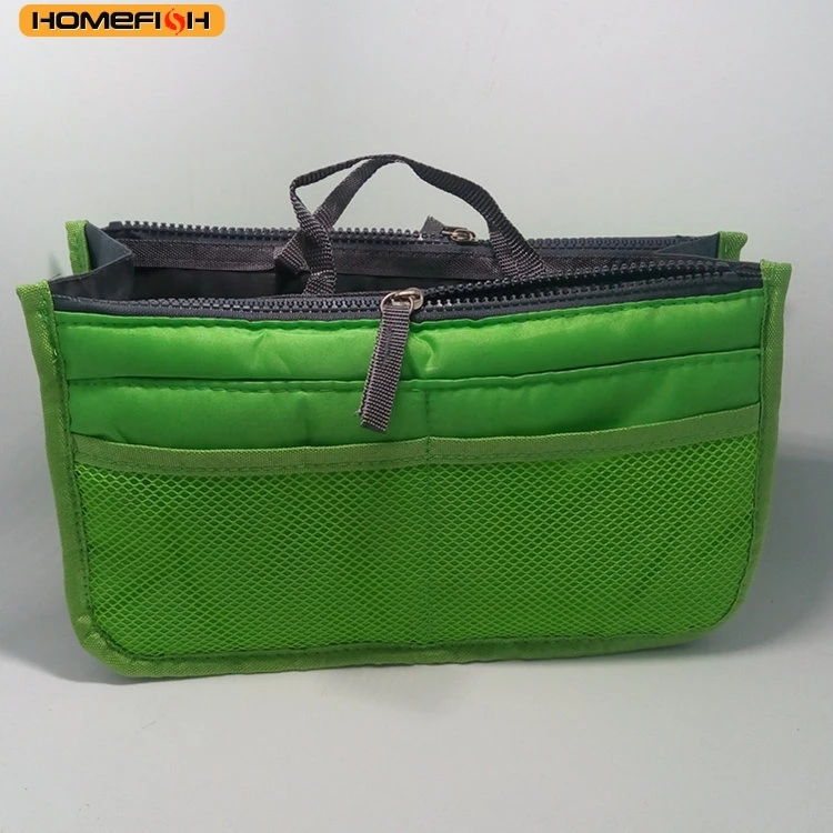 HOMEFISH Multi Pocket Portable Cosmetic Storage Bag, Large Capacity Double Zipper Travel Mommy Toiletry Bag