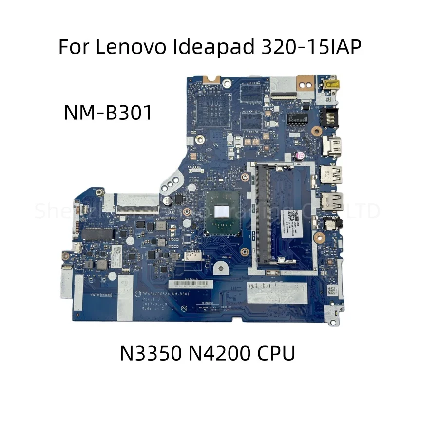 DG424 DG524 NM-B301 para Lenovo Ideapad 320-15IAP Laotop placa base UMA con N3350 N4200 CPU DDR3L 5B20P20644 5B20P20643