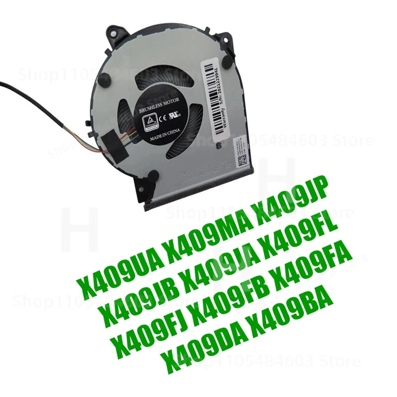 

For ASUS X409UA X409MA X409JP X409JB X409JA X409FL X409FJ X409FB X409FA X409DA X409BA DC5V Laptop CPU Cooling Fan Replacement