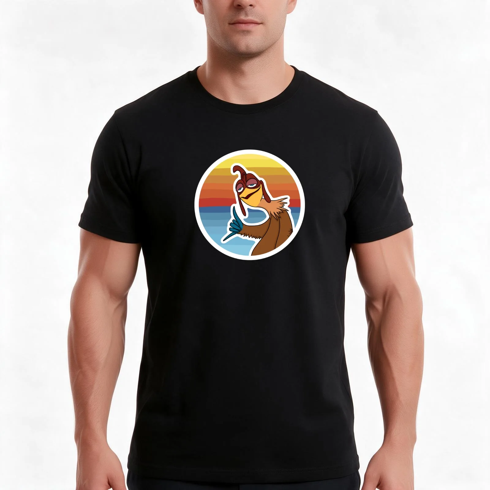 Sunset Chicken Joe retro shaka T-Shirt Summer Casual Cotton Tee Oversized Streetwear Tops Vintage Graphic Print 100% Cotton