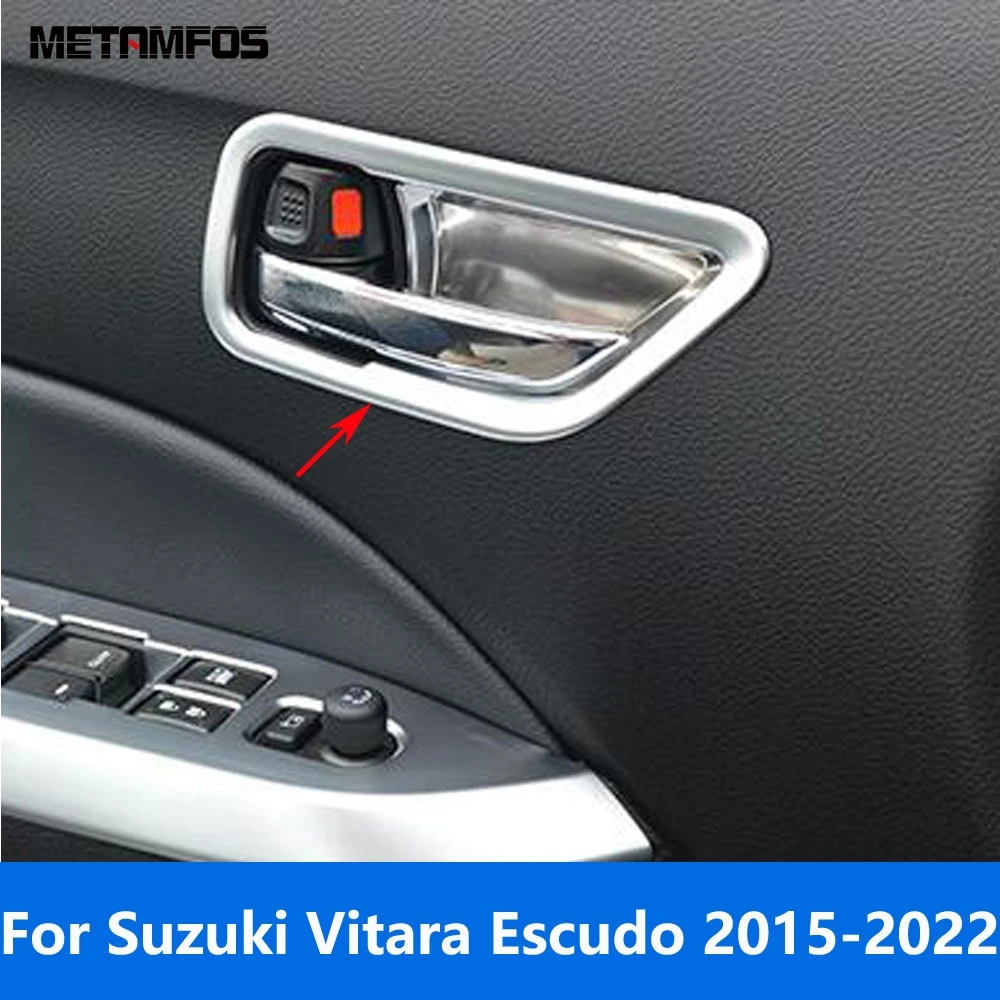

For Suzuki Vitara Escudo 2015-2020 2021 2022 Matte Inside Door Handle Bowl Cover Trim Frame Interior Accessories Car Styling