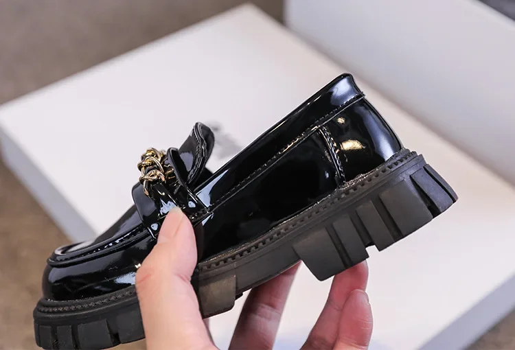 Frühling Herbst Jungen Mädchen Dickbesohlte Lackleder Oxford-Schuhe Kinder Weichbesohlte Rutschfeste Schul-Loafer Kinder Freizeit Schüler Schuhe – Detail 22