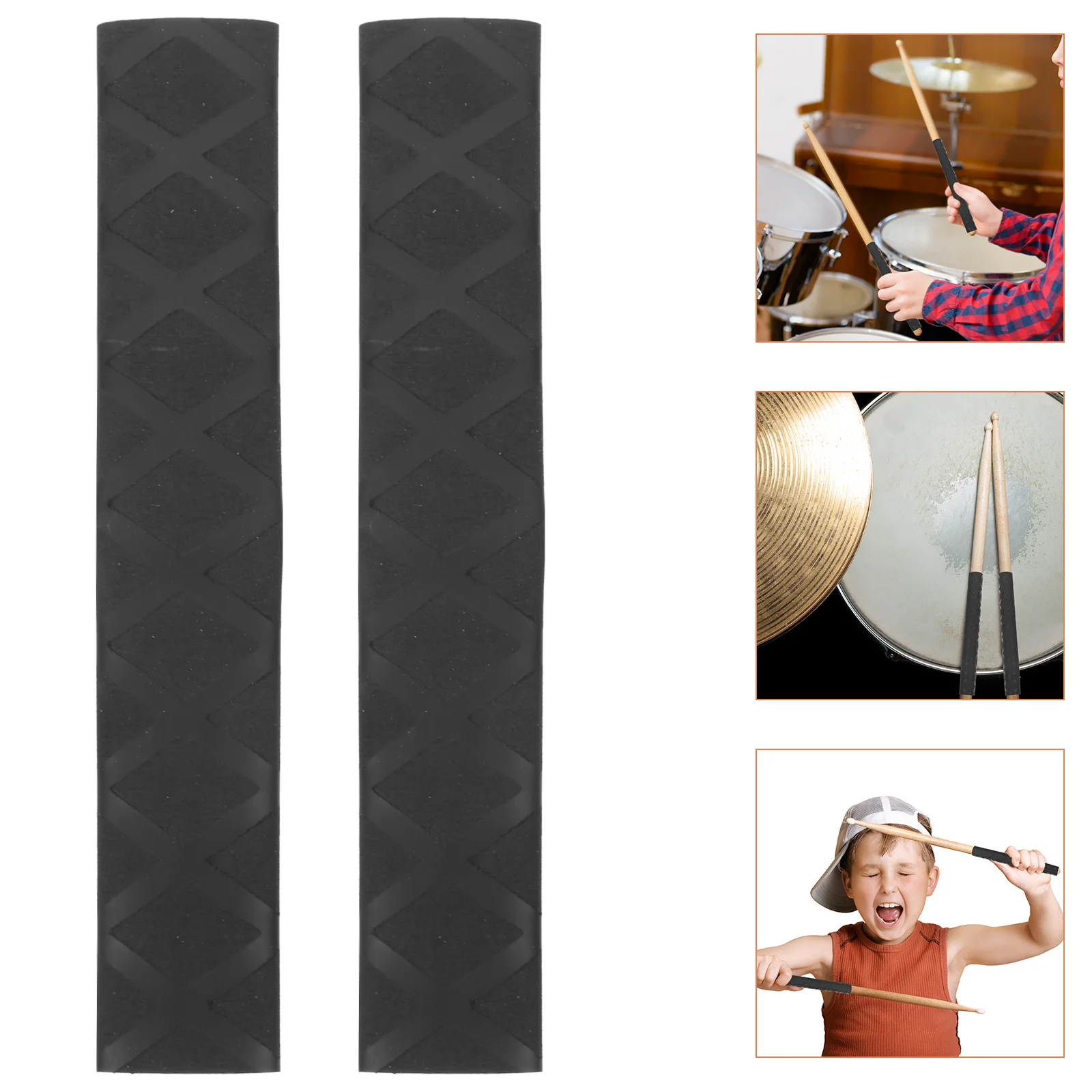 

2Pairs Drumstick Antislip Covers Professional Drumstick Protective Sleeves Non-Slip Grip for Drum Practice Drum Supplies